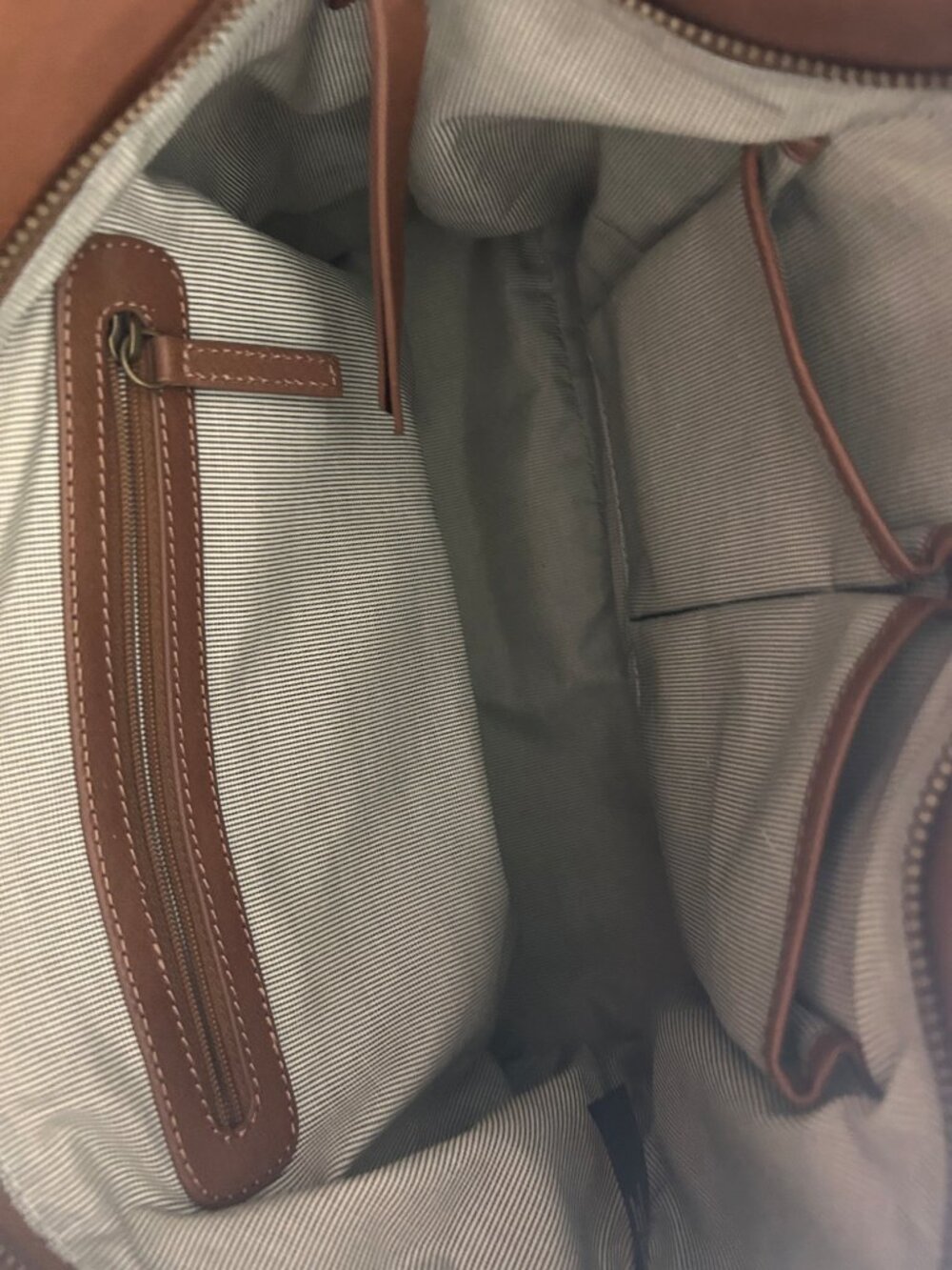 Brown Genuine Leather Woven Tote Satchel Shoulder Bag - Picture 13 of 16
